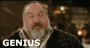 Genius! Excited Man with Beard