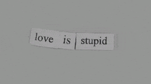 Aesthetic Love is Stupid Message