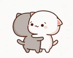 Cute Cartoon Cats Hugging