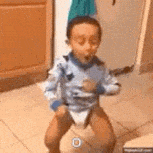 Excited Kid Dancing at Party