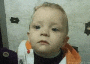 Sad Baby Making a Funny Face