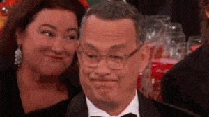 Tom Hanks' Funny Face at Golden Globes