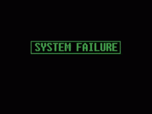 System Failure Screen Display