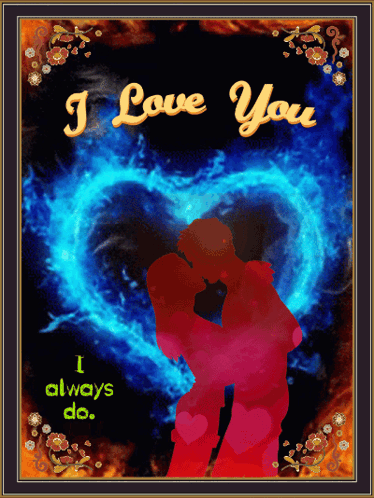 I Love You: Romantic Couple Kiss