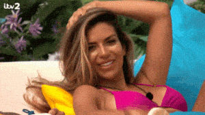 Ekin Su Relaxing on Love Island