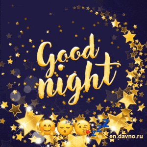 Goodnight My Love with Stars and Emojis