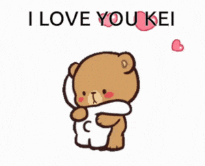 Cute Bears Hugging: I Love You Kei