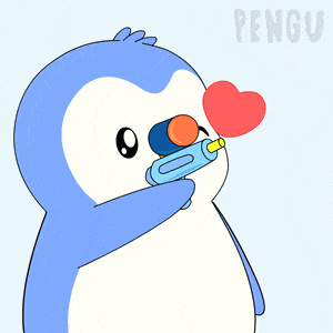 Pengu with Toy Gun: I Love You