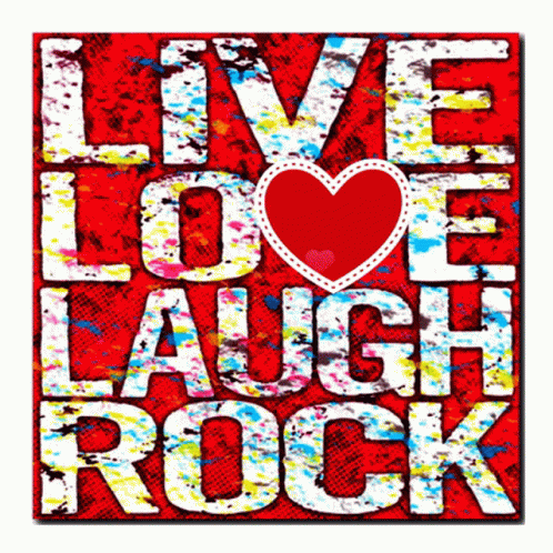 Hearts Love: Live Love Laugh Rock Poster