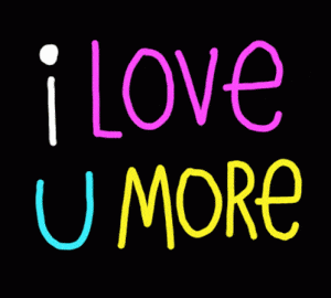 I Love U More Animated Text