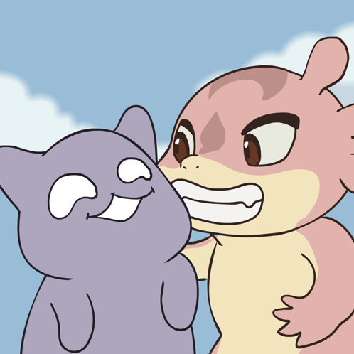 Purpcat and Saku Hugging
