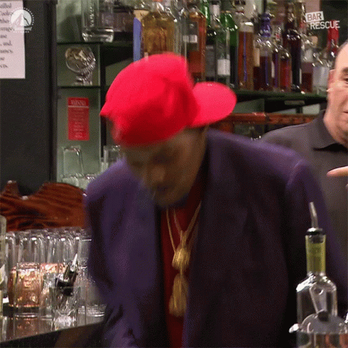 Excited Man Dancing and Celebrating at Bar Rescue