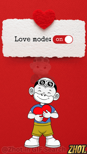 Love Mode: On - Cute Cartoon Heart
