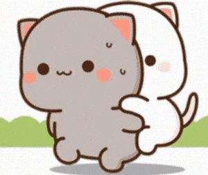 Cute Cartoon Cats Hugging