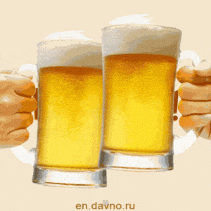 Happy Birthday Cheers with Beer Glasses