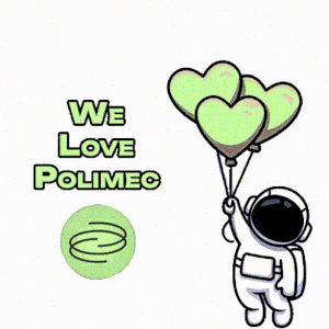 We Love Polimec: Astronaut with Heart Balloons