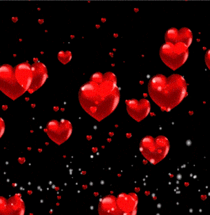 Falling Red Hearts Animation