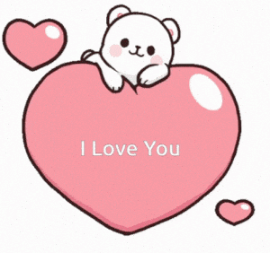 I Love You Happy Bear In Love Mocha