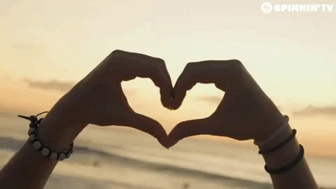 Sunset Heart Love