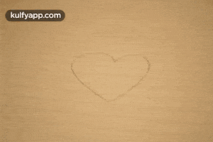 Drawing a Red Heart for Love