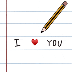 Pencil Writes 'I Love You' for Graciangelines