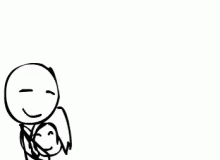 Cute Cartoon Hug: I Love You
