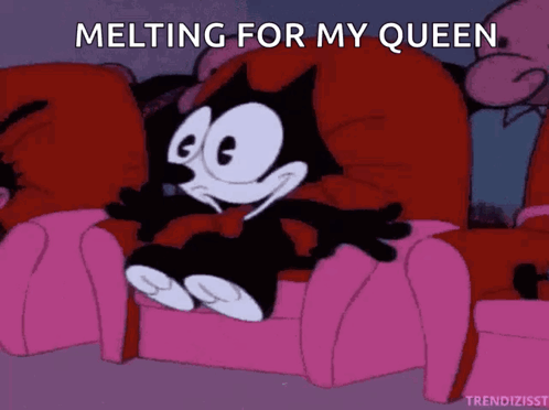 Felix The Cat Melting For His Queen