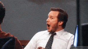 Chris Pratt Shocked Happy Reaction