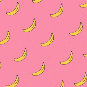 Pink Aesthetic Banana Pattern Loop