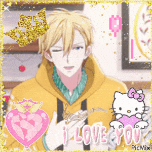 Nagi Rokuya with Hello Kitty: I Love You
