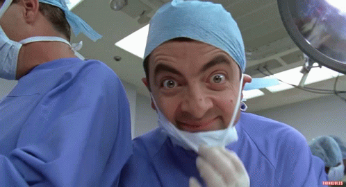 Mr Bean's Funny Surgeon Face
