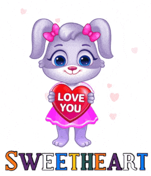 Love You Sweetheart Bunny Animation