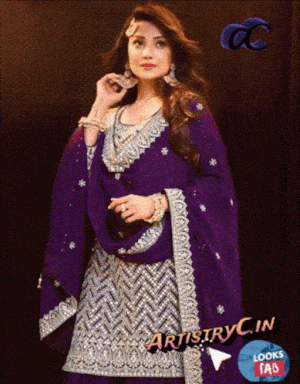 Excited by Indian Fashion: Purple Sharara Suit