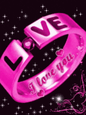 Sparkling Pink Love Ring