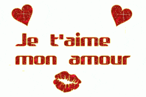 French Love Card Je t'aime mon amour