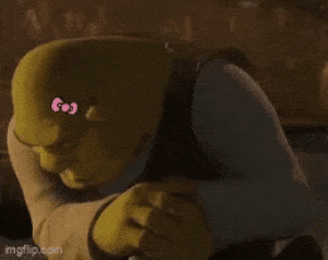 Shrek with Hello Kitty Bow