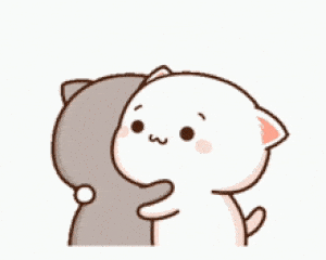 Cute Cartoon Cats Hug