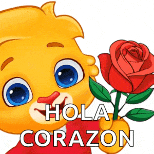 Cute Cartoon Love Confession with Rose