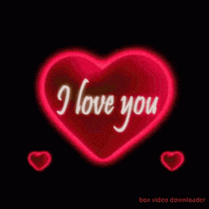 I Love You Glowing Heart Animation