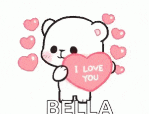 Cute Bear Says 'I Love You Bella'