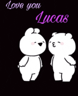 Love You Lucas: Cute Kiss Animation