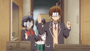 Yuuta Bonks Rikka in Love Chunibyo & Other Delusions