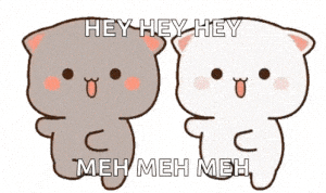 Peach And Goma Dancing Cats