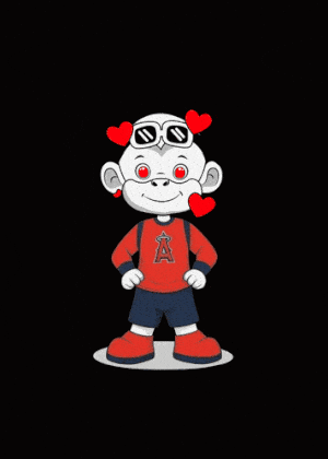 Zhot Jr. Love Heart Face Monkey Cartoon