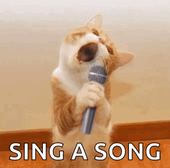 Funny Cat Sings a Song with Microphone Meme
