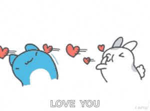 Kitty and Bunny Blow Love You Kisses