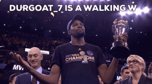 Kd Durgoat7 Celebrates 2017 NBA Championship