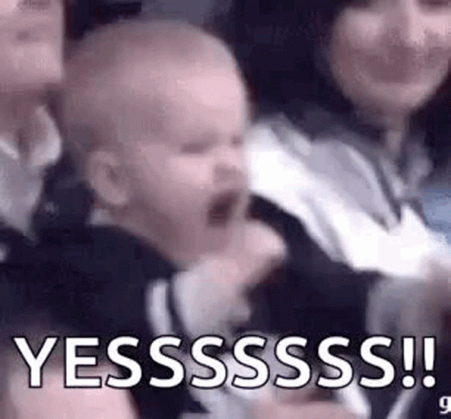 Excited Baby Says YESSSSSS!!