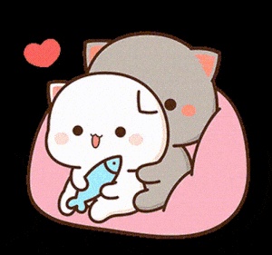 Yelynnn: Cute Cats Cuddling with Fish