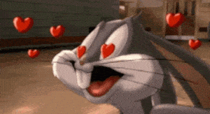 Bugs Bunny's Heartfelt Love Reaction